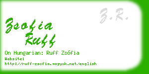 zsofia ruff business card