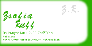 zsofia ruff business card